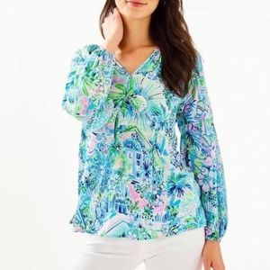 Worn once for 2 hours. RARE Lilly Pulitzer Willa top HOUSE - size S